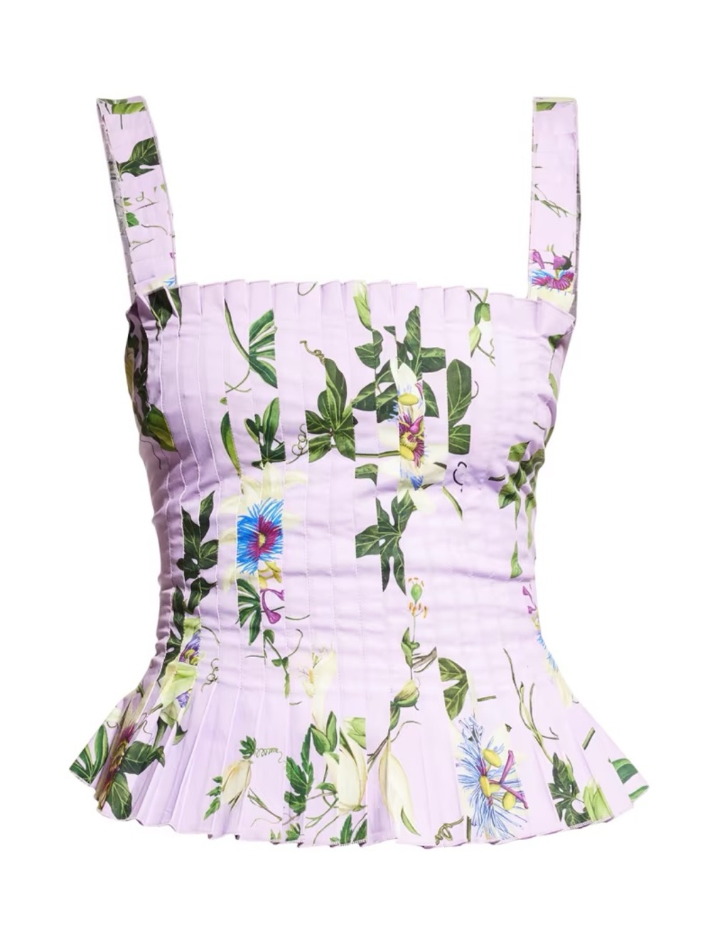 Oscar de la Renta
Passion Flower-Print Pleated Blouse 2
